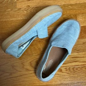 Toms platform slip on shoes
